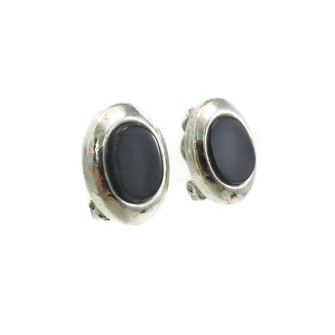 Dark Gray Earrings Etsy