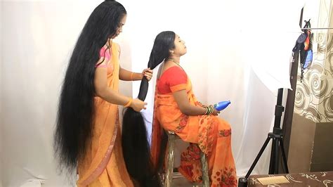 Healthy Hair Routine Oiling Massaging Long Hair Oiling Scalp