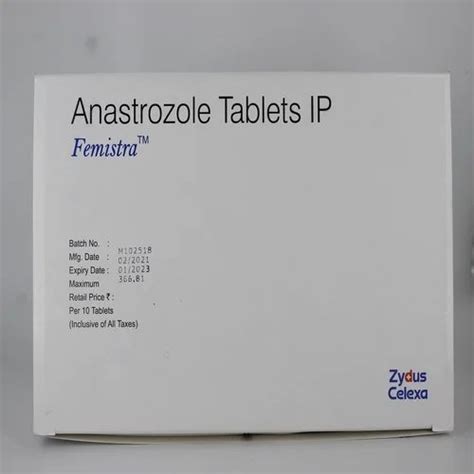 Anastrozole Femistra Tablets IP Zydus Celexa At Rs 395 Stripe In