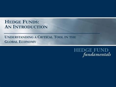 Hedge Funds 101 Ppt