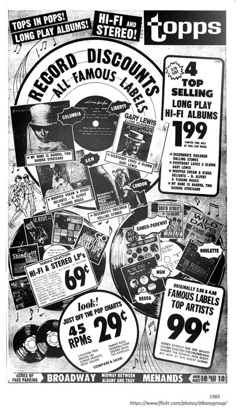 Topps Discount Store Records 1965 AlbanyGroup Archive Flickr