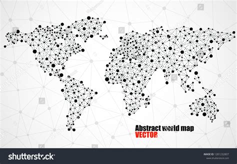 Abstract World Map Dots Vector Stock Vector (Royalty Free) 1281232807 ...