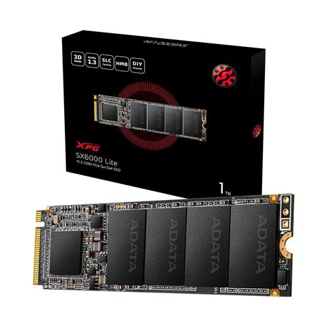 HD SSD 1TB ADATA XPG SX6000 Lite M.2 2280, PCIe, Leitura 1800MB/s, Grav ...
