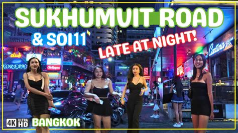 Walking Sukhumvit Road Soi 11 In Bangkok Late At Night YouTube