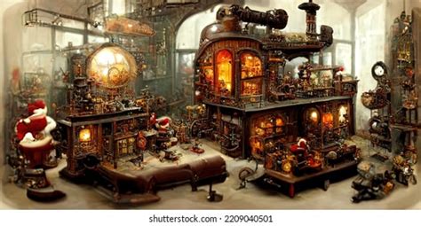 Fairy Tale Santas Toy Factory Christmas Stock Illustration 2209040505 | Shutterstock