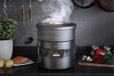 This steam cooker combines smart, sophisticated technology with healthy cooking - Yanko Design