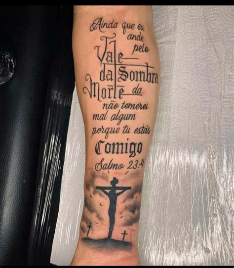 Tatuagem Do Salmo 23 - tatuagem: salmo - 23:4 | Tatuagem salmo 23, Tatuagem de santo, Salmo ...