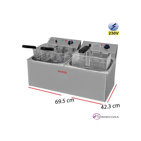 Freidora Eléctrica DOBLE 6 Cestas 10 10 12 12 L F12 106X2