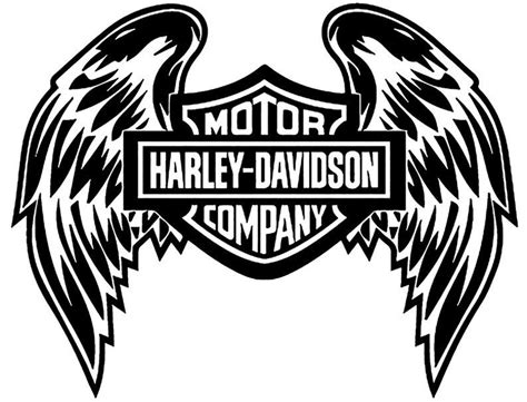 Harley Davidson Shield And Wings Logo Svg File Harley Davidson Wings Logo Svg Cut File Download