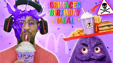 Happy Birthday Grimace Shake Mcdonalds Meal Gone Wrong Youtube