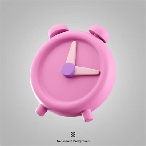 Premium Psd A Pink Alarm Clock With The Words Transcended Background