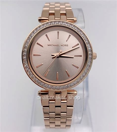 Michael Kors Mk Rose Gold Mm Darci Stainless Steel Womens Watch