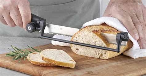 Perfect Slice Bread Knife With A Built In Guide The Green Head