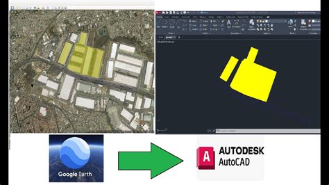 Como Llevar Un Pol Gono Trazo En Google Earth A Autocad Youtube