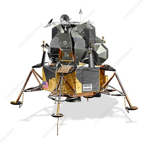 Apollo Lunar Module, illustration - Stock Image - C029/9107 - Science ...