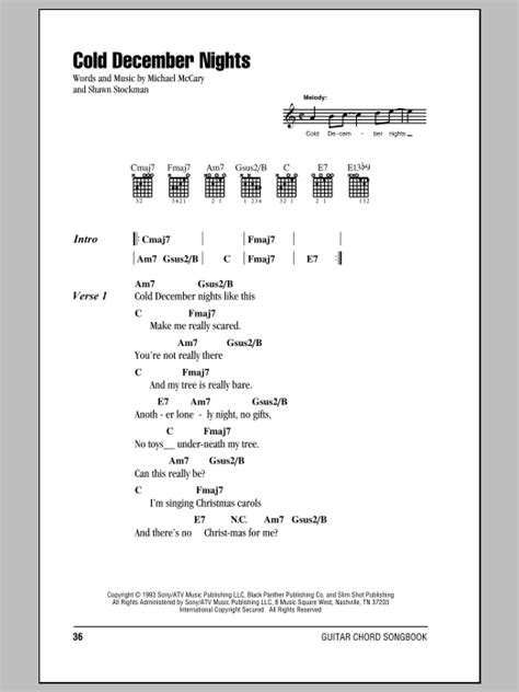 Cold December Nights by Boyz II Men - Guitar Chords/Lyrics - Guitar ...