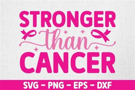 Breast Cancer Stronger Than Cancer Svg Graphic By Trendy Craftsvg