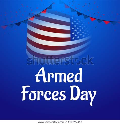 Vector Illustration Background Armed Forces Day Stock Vector Royalty Free 1113699416