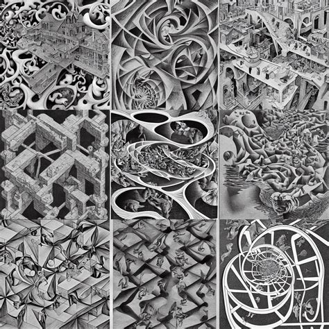 Hd Art By M C Escher Stable Diffusion