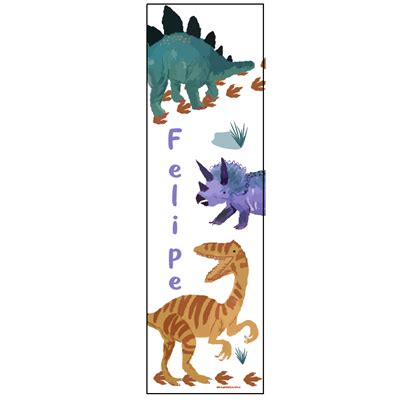 Banner Vertical De Papel Dinosaurus Blue Personalizado Partyplace