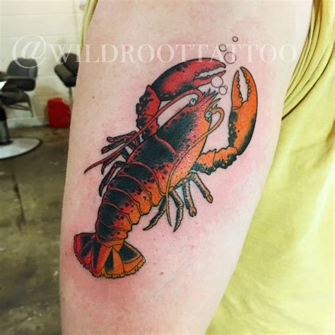 wildroottattoo:lobster-lobster-lobster-tattoo-crustacean-ocean-ocean-tattoo