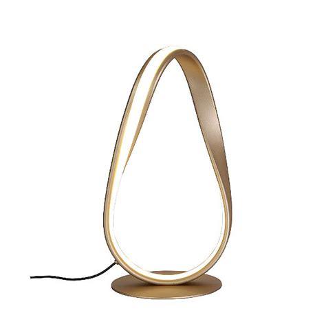 Abajur Flow Dourado E Branco A 38Cm 12W 3000K SB006G O Melhor