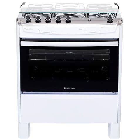 Fogão 5 Bocas Branco Atlas New Fastcook Acendimento Automático