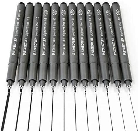 Amazon Staedtler Pigment Liner Black Fineliner Pens Full