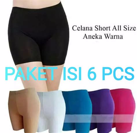 Isi Pcs Legging Pendek Jumbo Standar Lusinan Bahan Spandex Untuk