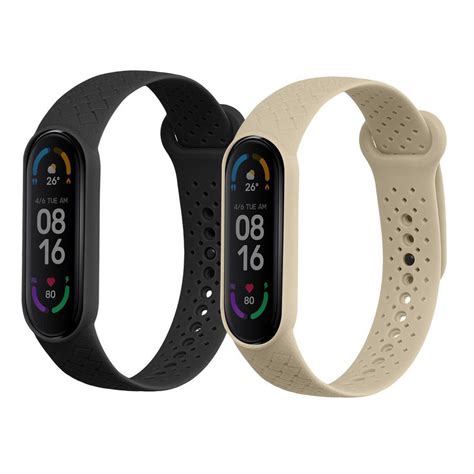 Kwmobile Uhrenarmband 2x Sportarmband Für Xiaomi Mi Band 6 Mi Band 5 Armband Tpu Silikon Set