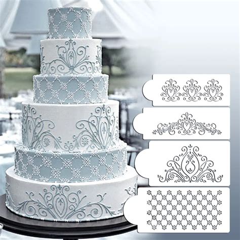 Aliexpress.com : Buy Princess Lace Cake Stencil Set, Cake Craft Stencils,Cake Border Stencils ...