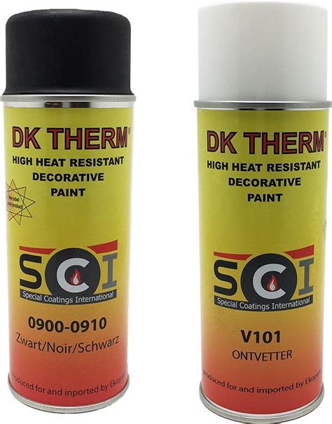 Dk Therm Laque Peinture R Sistante La Chaleur Noir Mat D Graissant