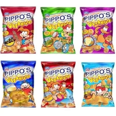 Kit Salgadinho Pippos 40 Unidades De 30g Cada Sabores Variados