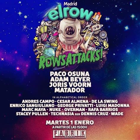 Vaya Cartel De Elrow Para Empezar El En Madrid Wololo Sound