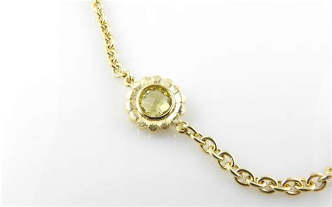 Bielka 18 Karat Yellow Gold Citrine Sunflower Necklace Choker At 1stDibs