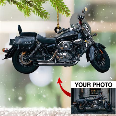 Custom Photo Motorcycle Ornament Personalized Motorcycle Christmas Orn ...