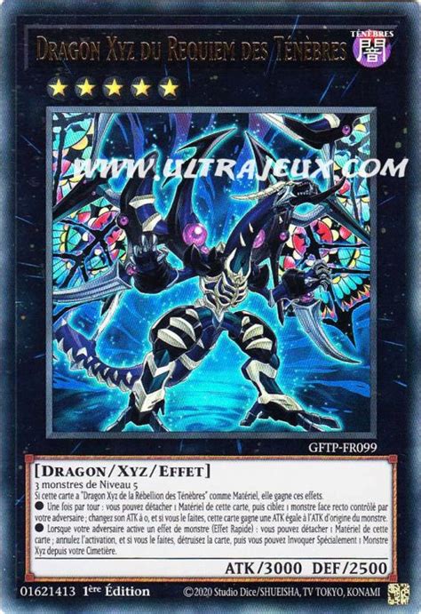 Dragon Xyz du Requiem des Ténèbres GFTP FR099 Carte Yu Gi Oh Cartes