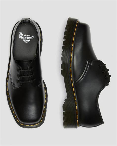 1461 Bex Squared Toe Leather Oxford Shoes In Black Dr Martens