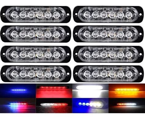 Aa Faros Led Policia Estrobo Rojo Azul Duallys Codigos Meses Sin