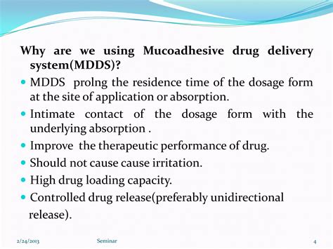 Mucoadhesive Drug Delivery System PPT