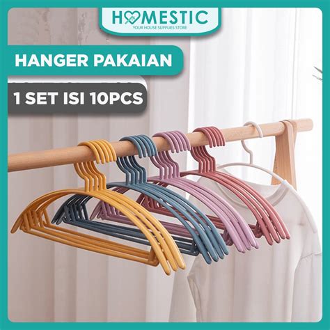 Jual Gantungan Baju Hanger Plastik Plastic Hanger Pakaian Laundry