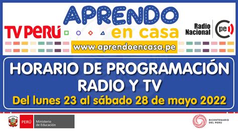 Horario De La Programaci N De Radio Y Tv Del Lunes Al S Bado De