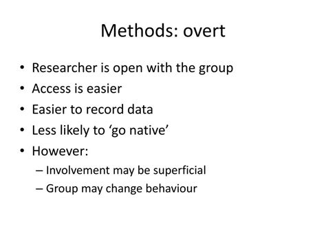 PPT - Research Methods in the Social Sciences Participant Observation & Ethnography PowerPoint ...