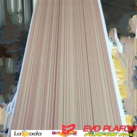 Pvc Plafon Pvc Plafond Pvc Plafon Kayu Lazada Indonesia