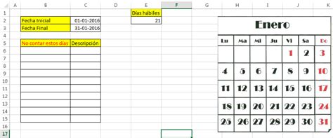 Casos Resueltos De Excel Calcular Días Laborales Días Hábiles