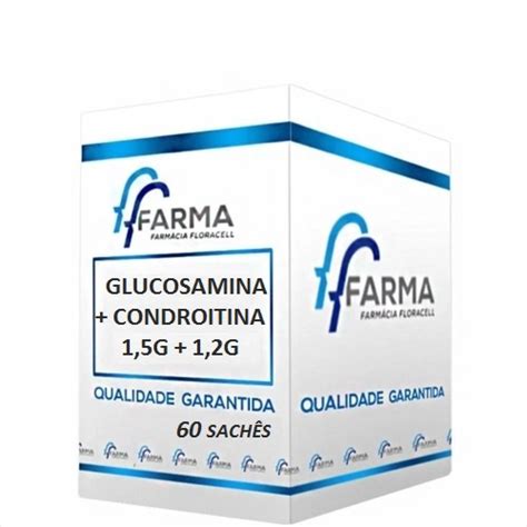 Glucosamina 1500 mg condroitina 1200 mg 60 sachês sabor laranja em