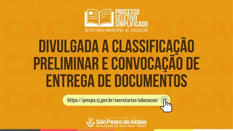 Educa O Divulga Resultado Preliminar E Convoca O Para Entrega De