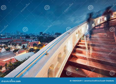 Bangkok Skyline At Night Stock Image Image Of Destinations 106042649