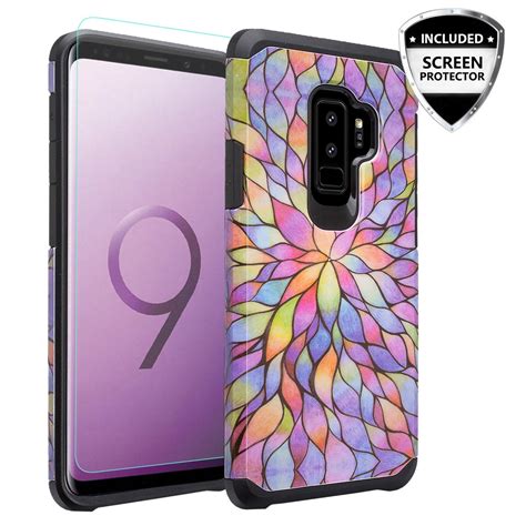 For Samsung Galaxy S9 Case W Hd Screen Protector Dual Layer Hybrid Shock Proof Cover