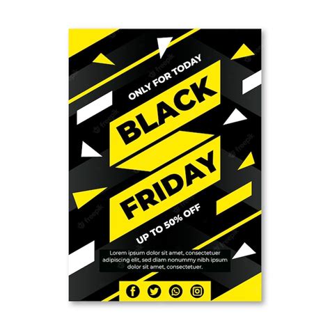 Free Vector Flat Design Black Friday Flyer Template